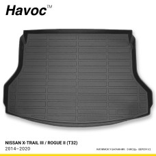 Килимок HAVOC 3D у багажник Nissan X-Trail III / Rogue II (T32) 2014–2020, 5 місць, версія v.2