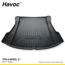Килимок HAVOC 3D у багажник Tesla Model 3 I, дорестайл/Highland 2017–2023