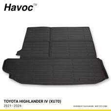 Килимок HAVOC 3D у багажник Toyota Highlander IV (XU70) 2021–2026, виступ зліва
