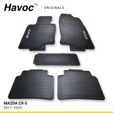 Оригінальні килимки Mazda CX-5 2017–2025 з логотипом та кліпсами HAVOC