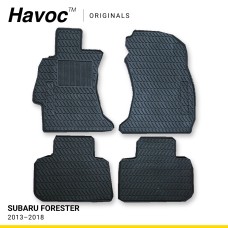 Оригінальні гумові килимки в салон Subaru Forester 2013–2018 HAVOC, повний комплект