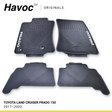 Оригінальні гумові килимки в салон Toyota Land Cruiser PRADO 150 з 2017 2018 2019 2020 HAVOC, повний комплект