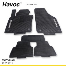 Оригінальні гумові килимки в салон VW Tiguan з 2007 по 2016 HAVOC з логотипом