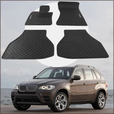Oryginalne gumowe dywaniki do BMW X5 E70 2007 2008 2009 2010 2011 2012 2013 HAVOC, pełny zestaw