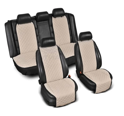 Seat overlays wide (set) without logo, ivory AVTM ALC0071