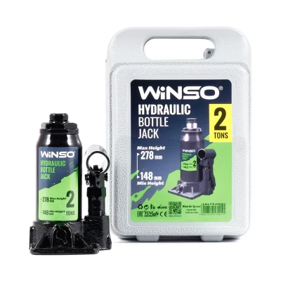Podnośnik hydrauliczny teleskopowy, 2 t, wysokość 148-278 mm, opakowanie z tworzywa sztucznego Winso 170210