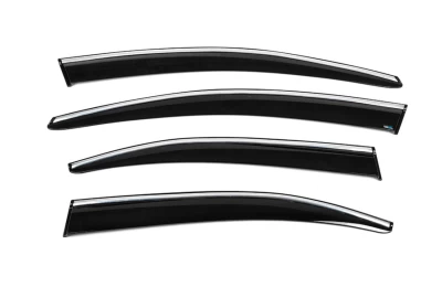 Owiewki szyb do (z chromowaną listwą) Volkswagen Amarok 2010-2022 4 szt. SUNPLEX plus1026008 Owiewki szyb do (z chromowaną listwą) Volkswagen Amarok 2010-2022 4 szt. SUNPLEX plus1026008