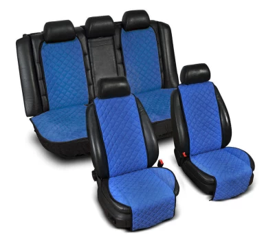 Seat overlays wide (set) without logo, blue AVTM ALC0047