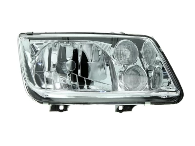 Reflektor przedni Volkswagen Bora 1998-2005, prawy H4/H3, regulacja elektryczna, ze światłem przeciwmgielnym, Depo, 441-1138R-LDEMF