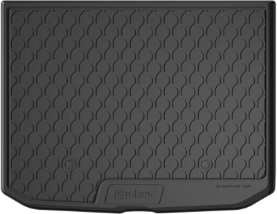 Mata do bagażnika Audi A3/S3/RS3 2012-2020, 5 drzwi, z dwupoziomową podłogą bagażnika, górny poziom, z kołem zapasowym, GledRing GR 1108