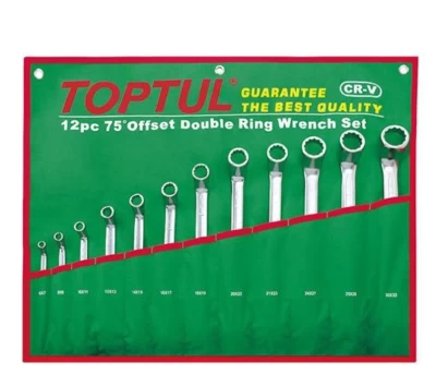 Zestaw kluczy oczkowych 6-32 mm (kąt 75°) 12 szt. TOPTUL GAAA1204