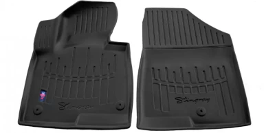 Polyurethane floor mats for Hyundai Santa Fe 3 DM 2012-2018, with raised edges, 2 pcs, Stingray, 5009072