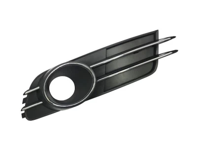 Kratka zderzaka prawa Audi A6 C7 2011-2014, z otworem na światło przeciwmgielne, czarna chrom, AVTM, 4GD807682B, 181214918