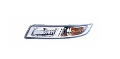 Reflektor przedni Nissan Almera Classic (B10) 2006-2013 lewy, dekoracyjny, z kierunkowskazem, z żarówkami (PY21W) Depo 215-1672L-AE
