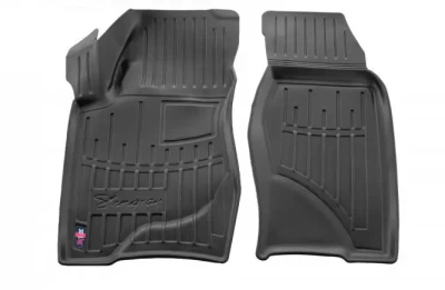 Polyurethane floor mats for Chevrolet Niva 2002-, with raised edges, 2 pcs, Stingray, 5002022
