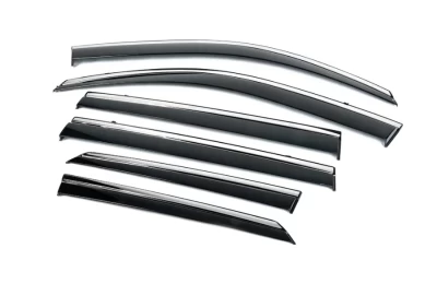 Owiewki szyb do (z chromowaną listwą) Toyota Land Cruiser Prado 150/GX 460 2009-2023 6 szt. Niken btypd1023ws