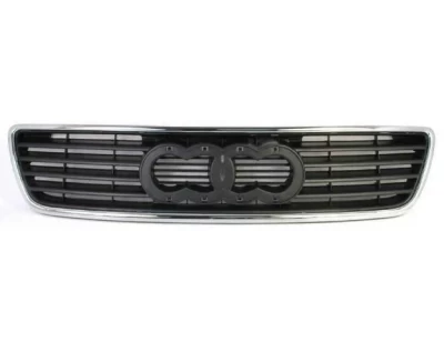 Radiator grille Audi A6 1994-1998, black, chrome-plated frame, AVTM, 180013990