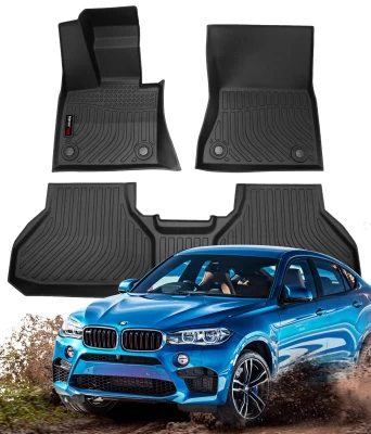 All-weather floor mats for BMW X6 F16 2014–2019 HAVOC™ Maximum Coverage