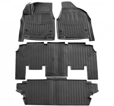 Polyurethane floor mats for Chrysler Grand Voyager 5 RT 2008-2016/Dodge Grand Caravan 5 RT 2008-2020, with raised edges, Stingray, 5061024