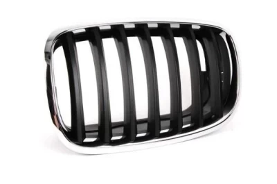 Lewa atrapa chłodnicy BMW X5 (E70)/X6 (E71) 2007-2013, chromowana, czarne żebra, AVTM, 181412991 Lewa atrapa chłodnicy BMW X5 (E70)/X6 (E71) 2007-2013, chromowana, czarne żebra, AVTM, 181412991