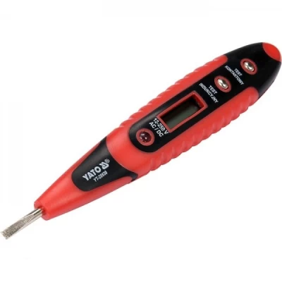 Cyfrowy tester napięcia 12-250V LCD. Yato YT-28630