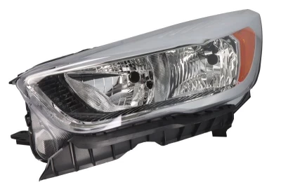 Reflektor przedni Ford Escape/Kuga 2016-2019 regulacja elektryczna, bez żarówek (H15/H7/W5W) żółty wkład Depo 431-11AGLMLD-EM