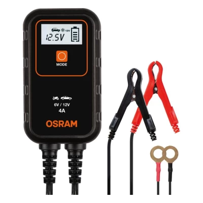 Ładowarka akumulatora (12/24V, 920 W, 2/4 A, 90 A·h linka 1.5 m) z tarcza wskaźnika Osram OEBCS904