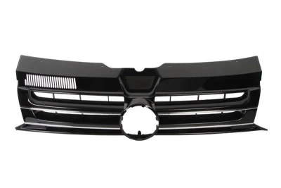 Atrapa chłodnicy Volkswagen T5 2010-2015, czarny połysk, z chromowaną listwą, AVTM, 187416990