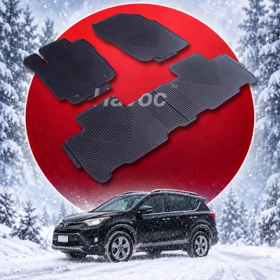 Oryginalne gumowe dywaniki do Toyota Rav-4 od 2012 do 2019 HAVOC, pełny zestaw