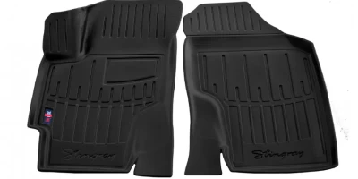 Polyurethane floor mats for Hyundai Accent 2006-2010/Kia Rio 2005-2010, with raised edges, 2 pcs, Stingray, 5009152