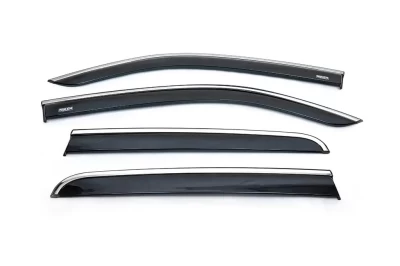 Owiewki szyb do (z chromowaną listwą) Volkswagen Amarok 2010-2021 4 szt. Niken 047vw090201