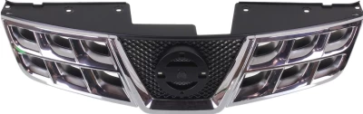Radiator grille Nissan Rogue 2011-2014, black/chrome-plated, AVTM, 185054991