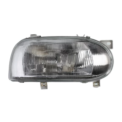 Reflektor przedni Volkswagen Golf 3 1991-1997 prawy H4, regulacja elektryczna/ręczna, Depo, 441-1111R-LD-E