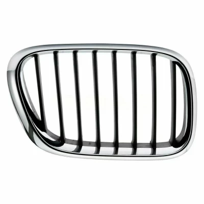 Prawa atrapa chłodnicy BMW 5-Series E39 1995-2000, chromowana, czarne żebra, AVTM, 180065992