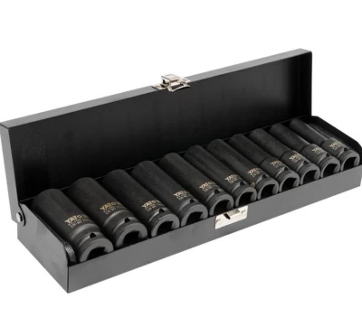 Zestaw długich nasadek udarowych 1/2 11 szt.(wymiary: 10, 12, 13, 14, 15, 16, 17, 18, 19, 22, 24 mm) Yato YT-1054