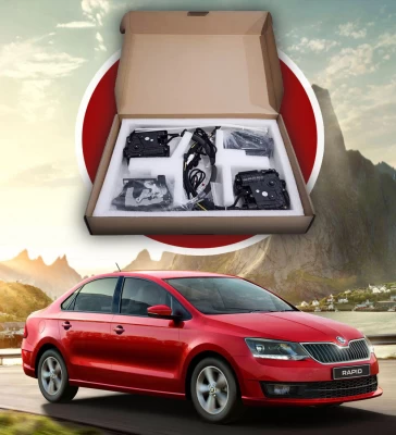Zestaw domykania drzwi do Skoda Rapid 2013–2019, 4 szt.