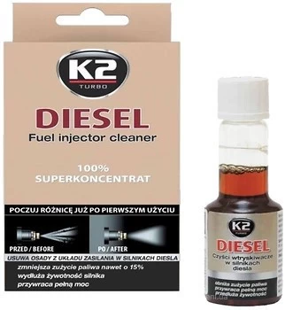 Środek do czyszczenia wtryskiwaczy K2 do silników wysokoprężnych Turbo Diesel 50 ml K2 ET3122