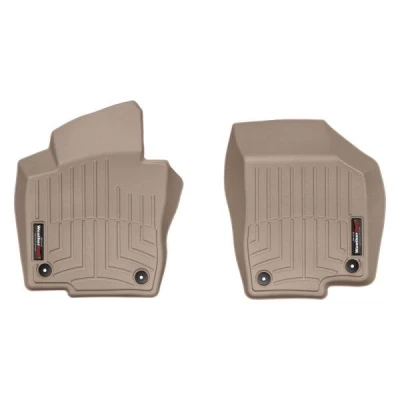 Floor mats for Volkswagen Passat B7/B8, USA 2012-, with raised edges, front, beige, Weathertech 453841