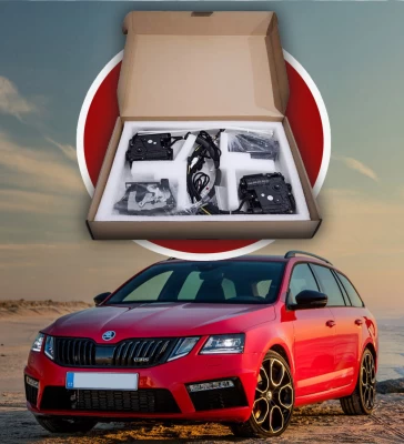 Zestaw domykania drzwi do Skoda Octavia A7 2012–2019, 4 szt.
