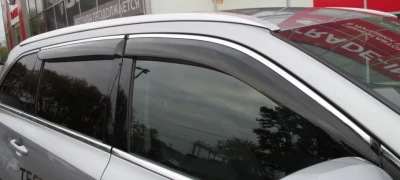 Owiewki szyb do (z chromowaną listwą) Toyota Highlander 2014-T132-M HIC