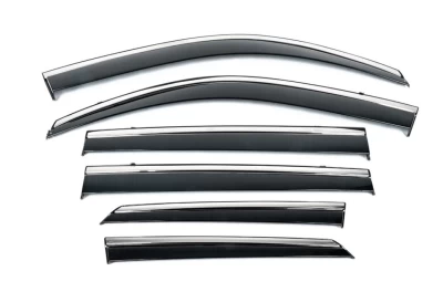 Owiewki szyb do (z chromowaną listwą) Volvo XC60 2017- 6 szt. Niken bvlxc61823ws