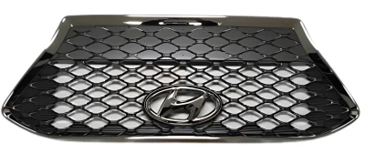 Atrapa chłodnicy Hyundai Kona 2017-, ciemna szara połysk, z chromowaną listwą, AVTM, 183268991