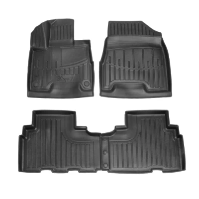 Polyurethane floor mats for KIA EV5 2023- with raised edges, 4 pcs Stingray 5010154