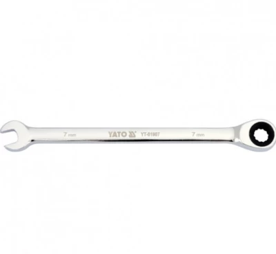 Klucz płasko-oczkowy z grzechotką 7 mm Yato YT-01907