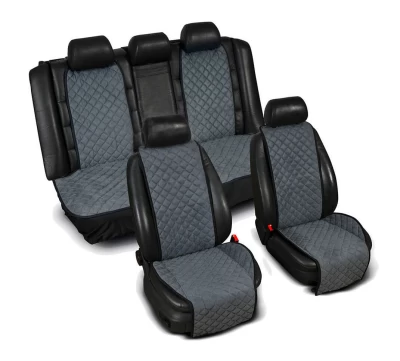 Seat overlays wide (set) without logo, grey AVTM ALC0051