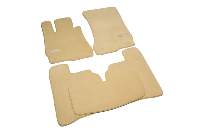 Dywaniki tekstylne do Mercedes-Benz S-Class W221 2005-2013, (wariant długi), Premium, beżowe, AVTM BGLX1363