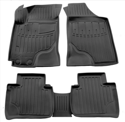 Polyurethane floor mats for Kia Cerato 1 2004-2008, with raised edges, 5 pcs, Stingray, 5010115