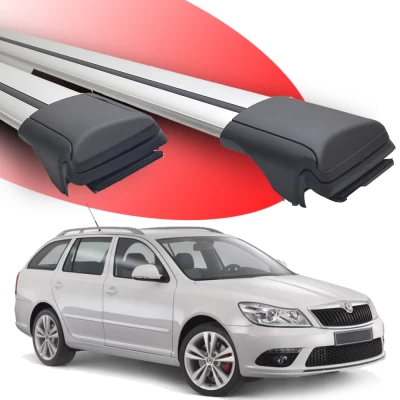 Belki dachowe do Skoda Octavia A5 2004–2013 bagażnik dachowy dopasowany do modelu, do relingów podłużnych HAVOC 2 szt.