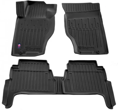 Polyurethane floor mats for Kia Sorento 1 BL 2002-2009, with raised edges, 5 pcs, Stingray, 5010025