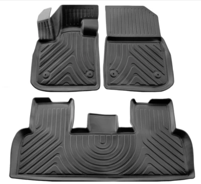 Polyurethane floor mats for Fisker Ocean 2022-, with raised edges, 3 pcs, Stingray, 5076013